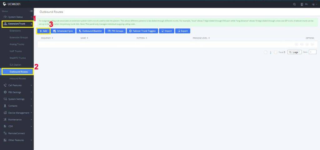 outbound route create